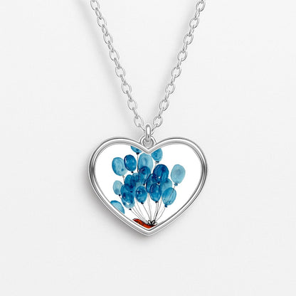 Dachshund And Balloons Heart Necklace