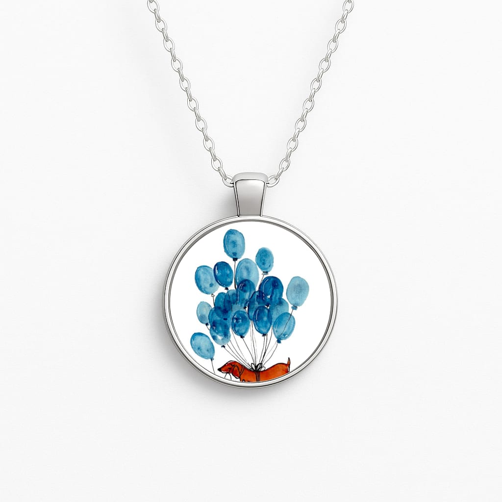 Dachshund And Balloons Necklace