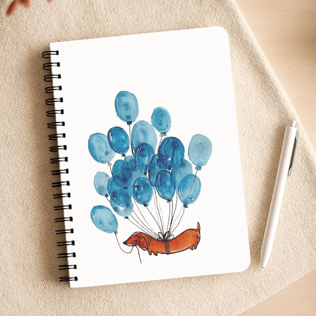Dachshund And Balloons Notepad