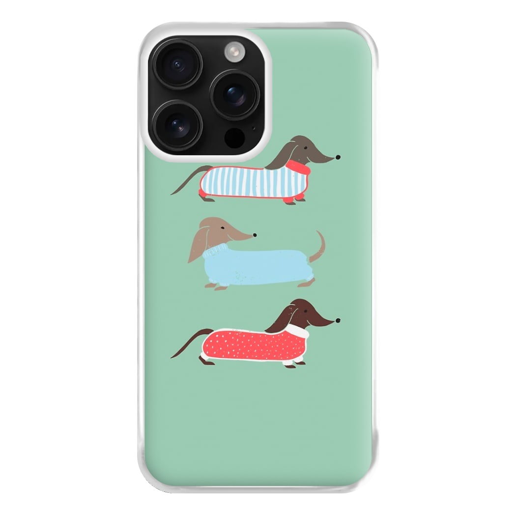 Sausage Dogs in Jumpers Phone Case for iPhone 16 Pro Max