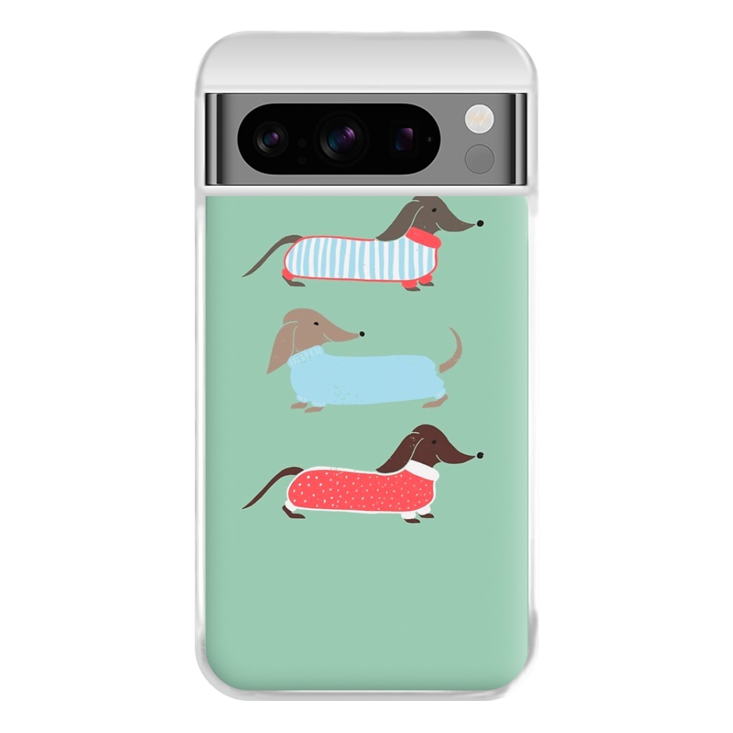 Sausage Dogs in Jumpers Phone Case for Google Pixel 8 Pro