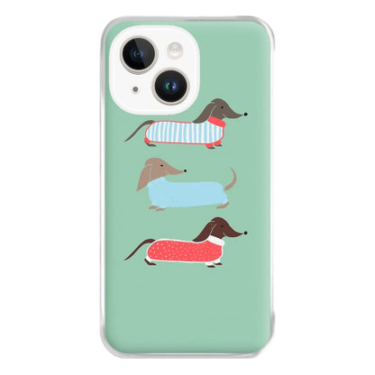 Sausage Dogs in Jumpers Phone Case for iPhone 14 Plus