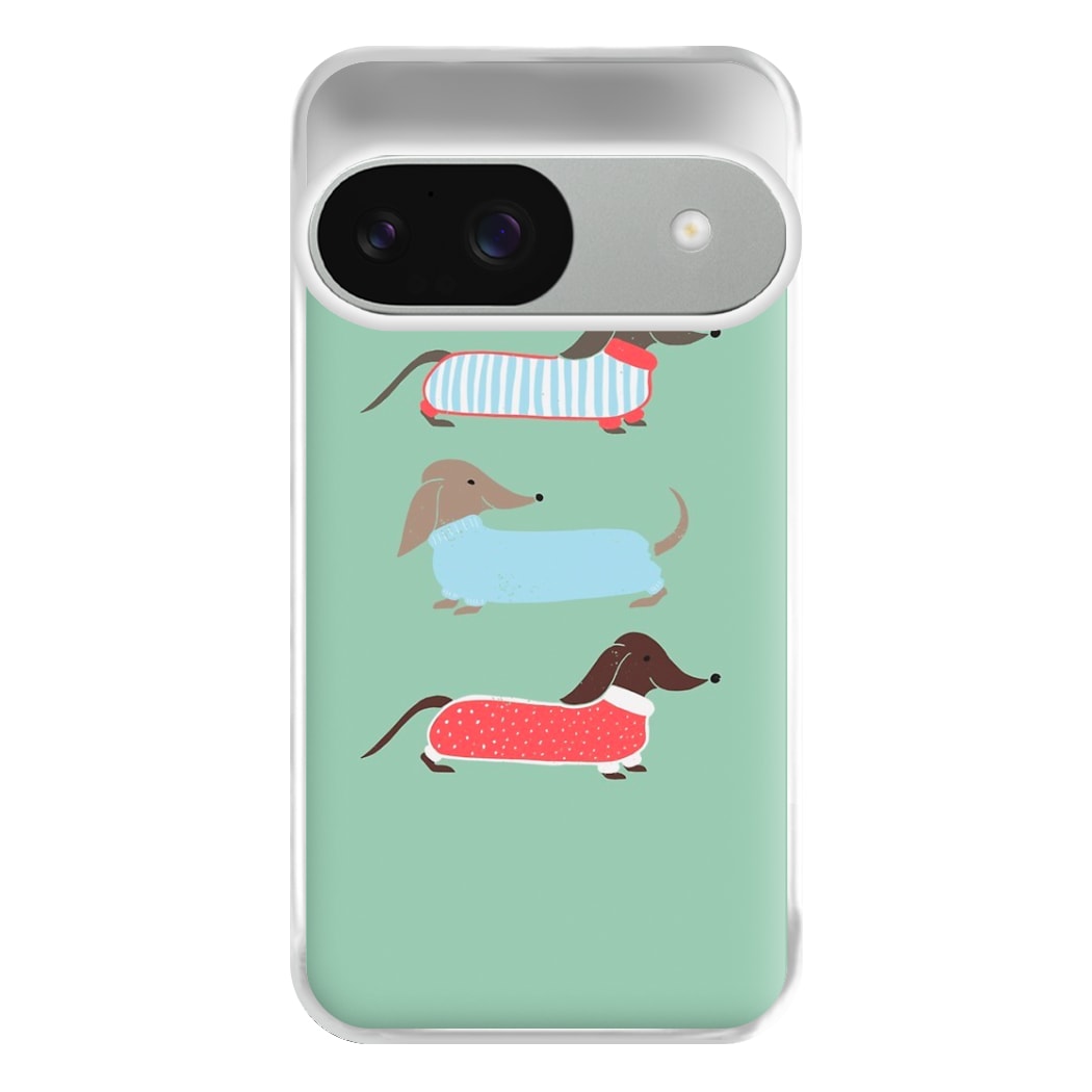 Sausage Dogs in Jumpers Phone Case for Google Pixel 9 / 9 Pro