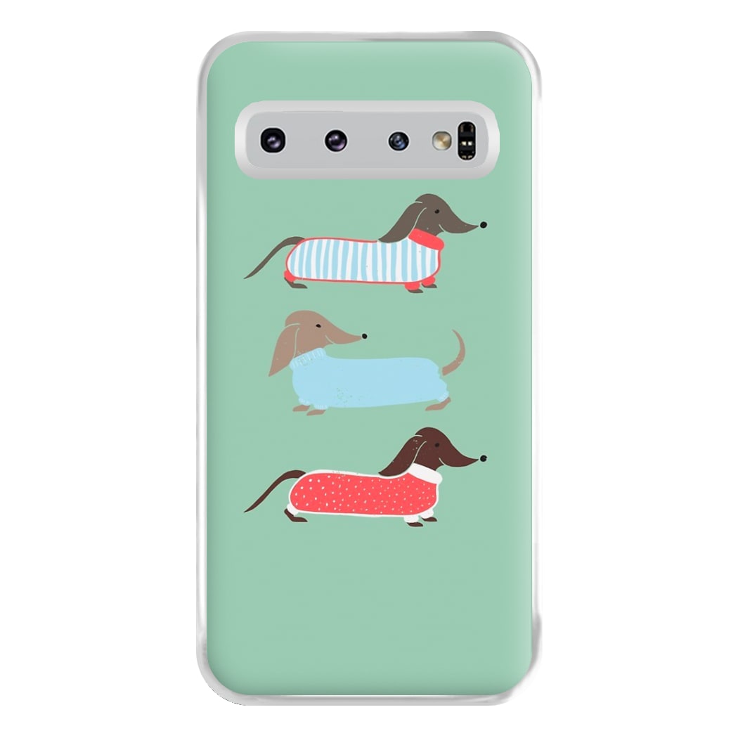 Sausage Dogs in Jumpers Phone Case for Galaxy S10 Plus