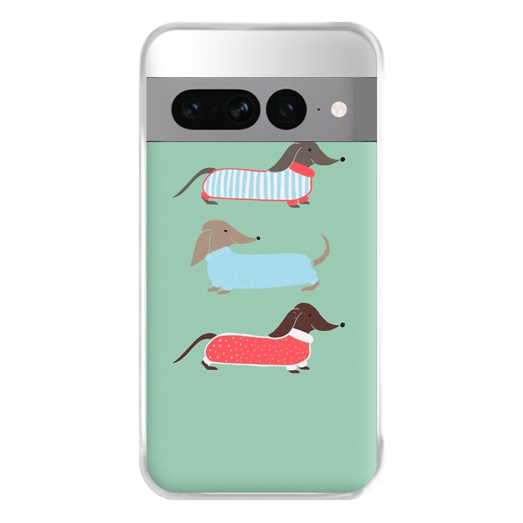 Sausage Dogs in Jumpers Phone Case for Google Pixel 7 Pro