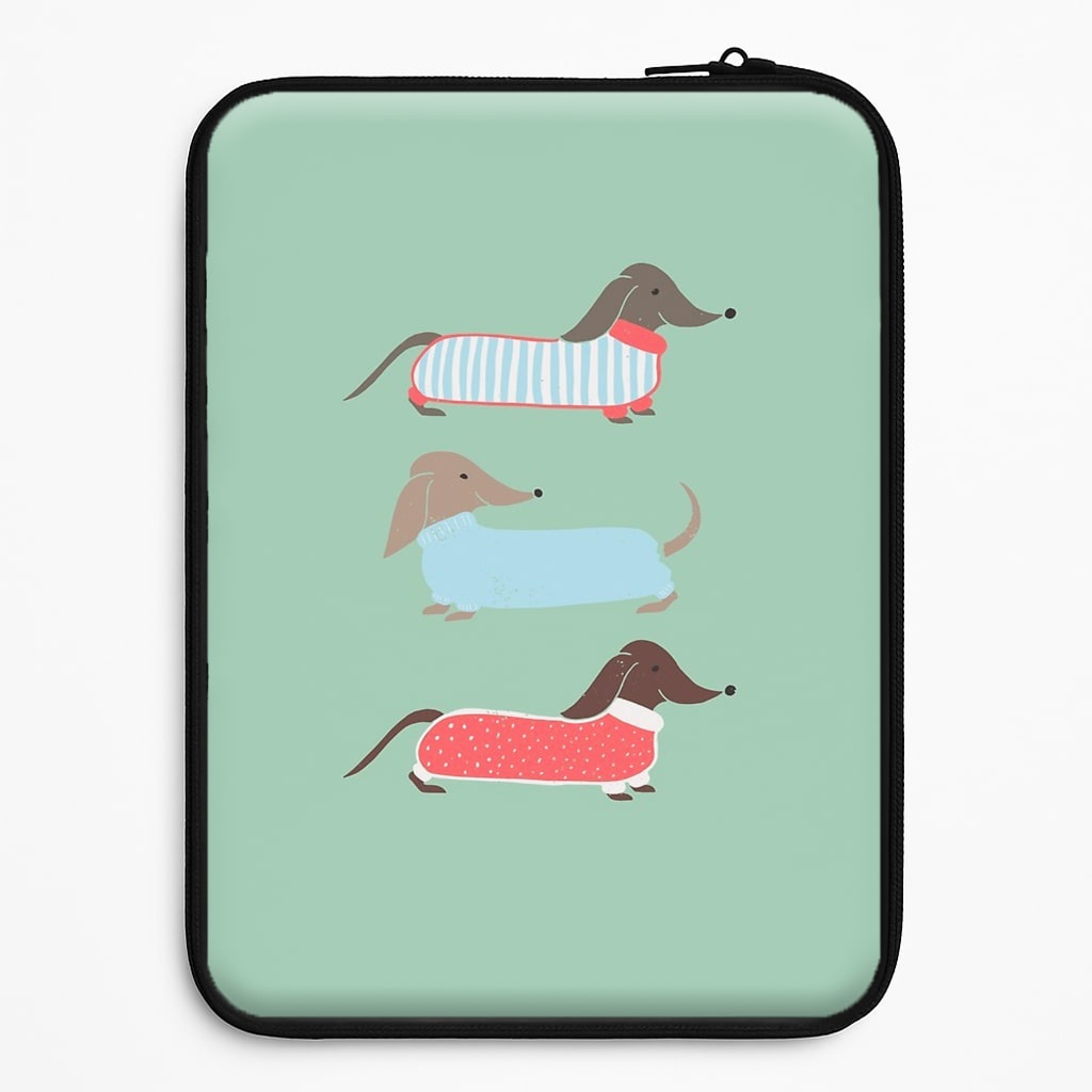 Sausage Dogs in Jumpers Laptop Sleeve