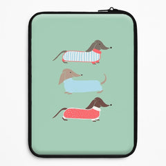 Sausage Dogs in Jumpers Laptop Sleeve