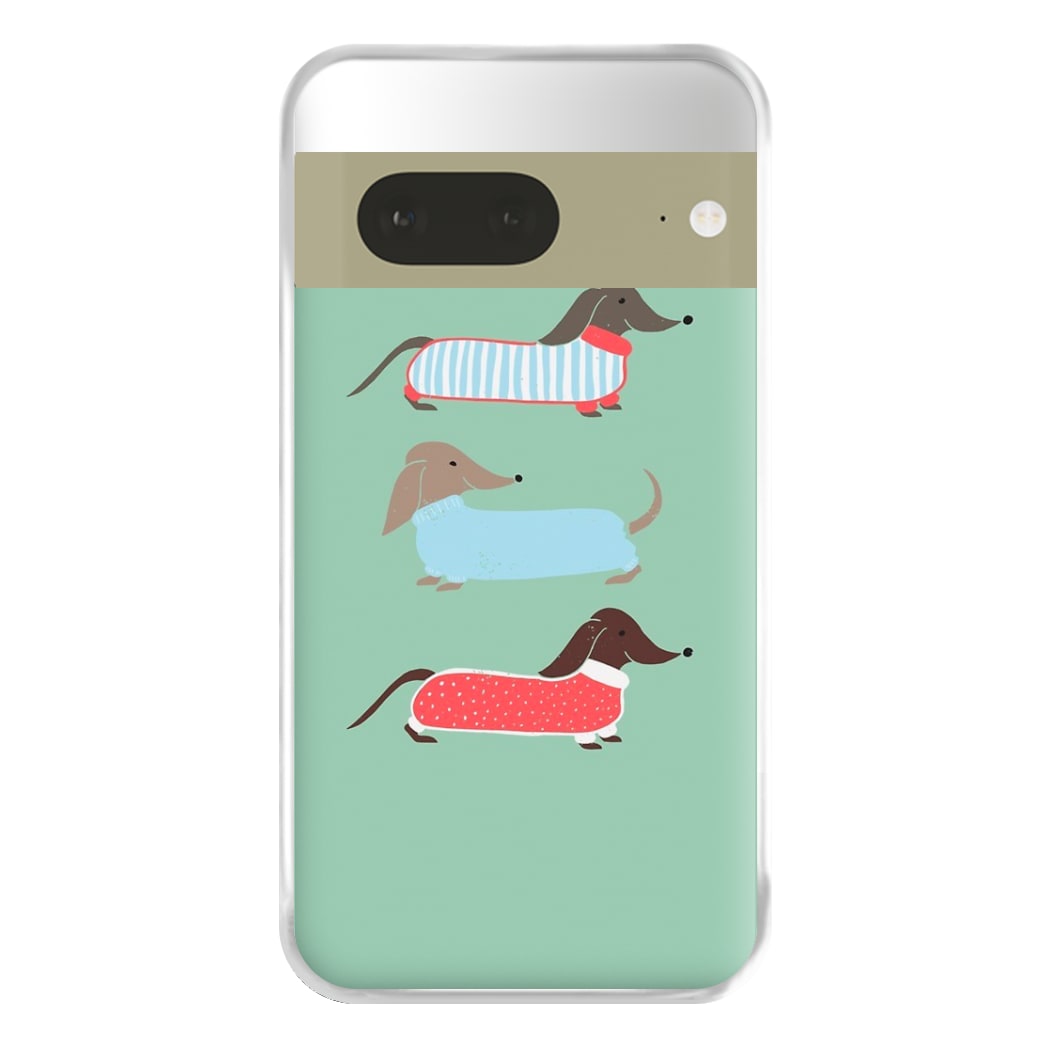 Sausage Dogs in Jumpers Phone Case for Google Pixel 7a