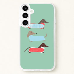 Sausage Dogs in Jumpers Phone Case for Galaxy S26 Plus