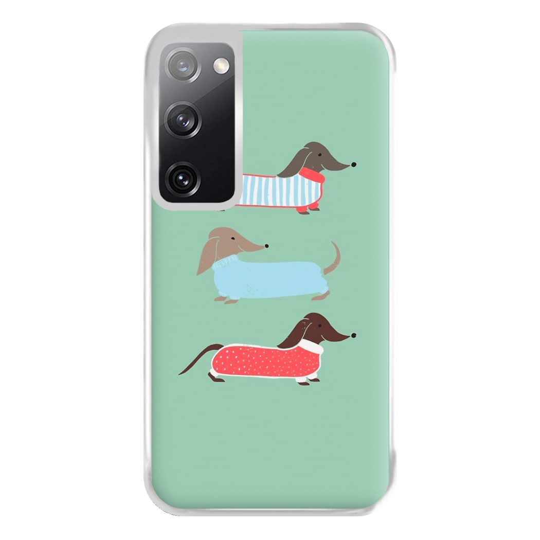 Sausage Dogs in Jumpers Phone Case for Galaxy S20