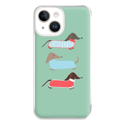 Sausage Dogs in Jumpers Phone Case for iPhone 14