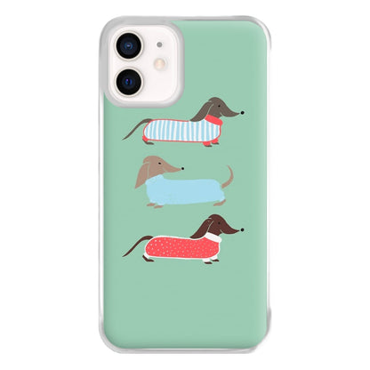 Sausage Dogs in Jumpers Phone Case for iPhone 13 Mini