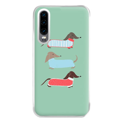 Sausage Dogs in Jumpers Phone Case for Huawei P30