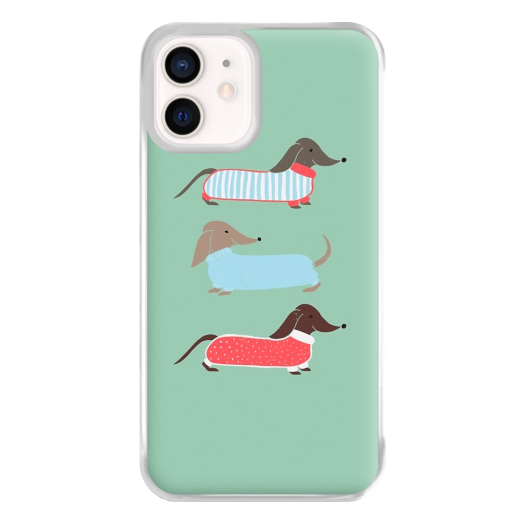 Sausage Dogs in Jumpers Phone Case for iPhone 12 Mini