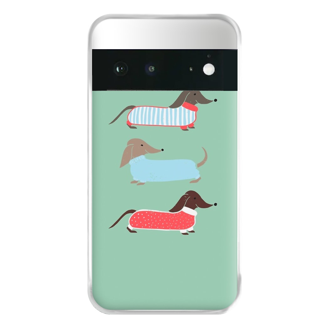 Sausage Dogs in Jumpers Phone Case for Google Pixel 6a