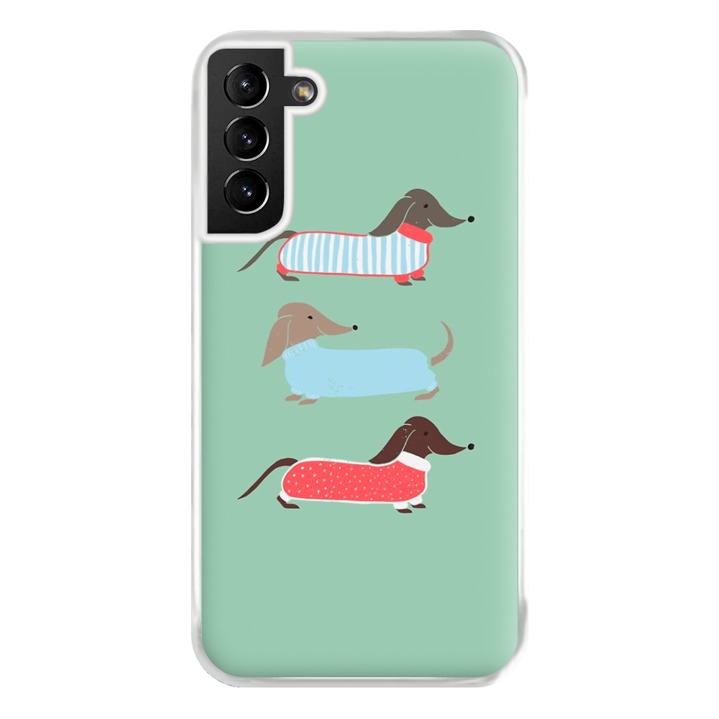 Sausage Dogs in Jumpers Phone Case for Galaxy S21 Plus