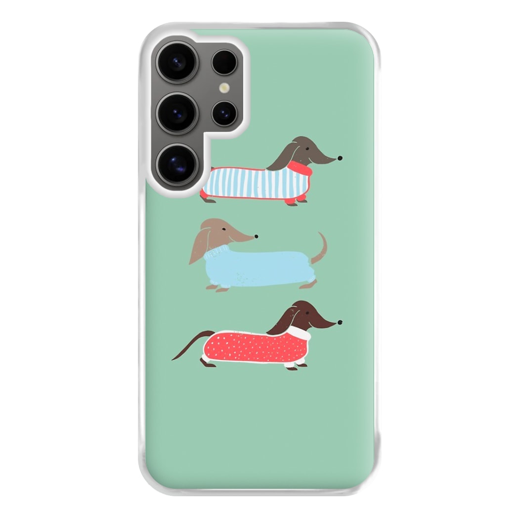 Sausage Dogs in Jumpers Phone Case for Galaxy S24 Ultra