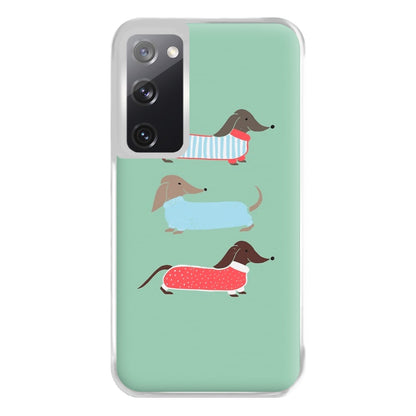 Sausage Dogs in Jumpers Phone Case for Galaxy S20FE