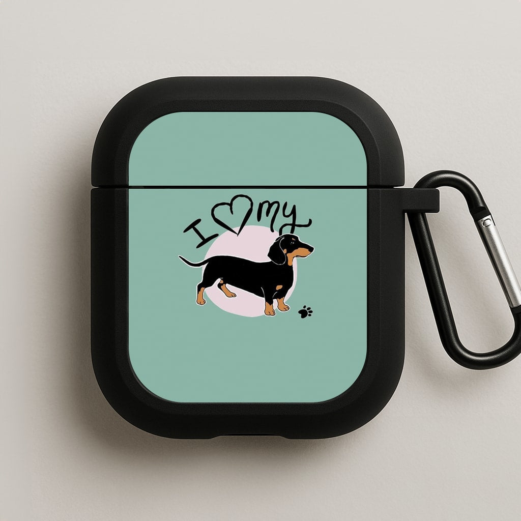 I Love My Dachshund AirPods Case