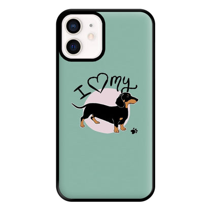 I Love My Dachshund Phone Case for iPhone 13 Mini