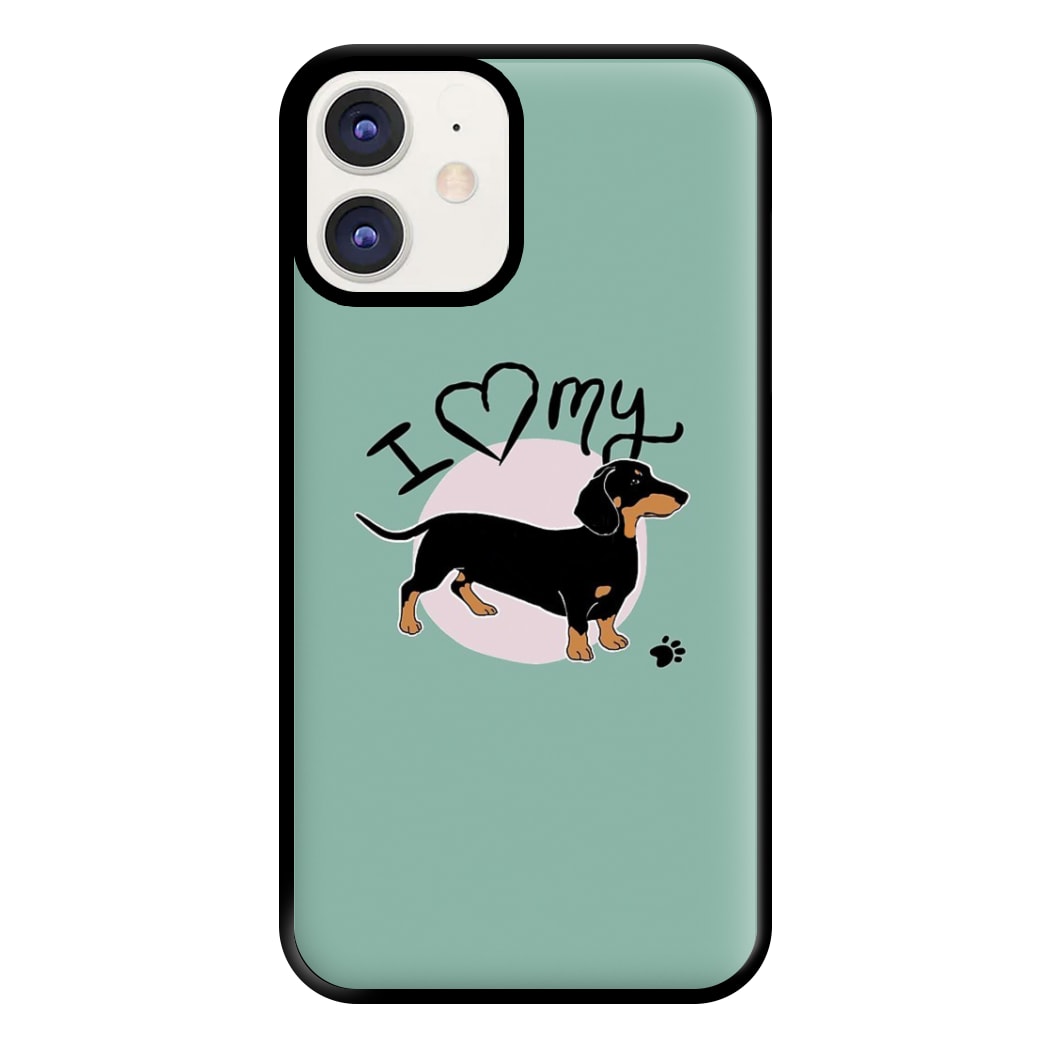 I Love My Dachshund Phone Case for iPhone 12 / 12 Pro