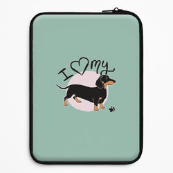 I Love My Dachshund Universal Laptop Sleeve