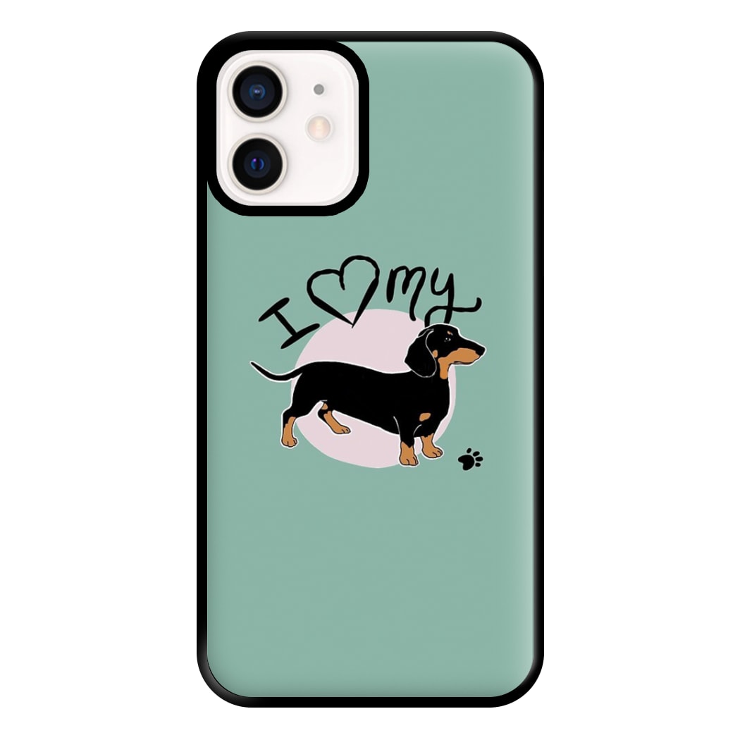 I Love My Dachshund Phone Case for iPhone 12 Mini