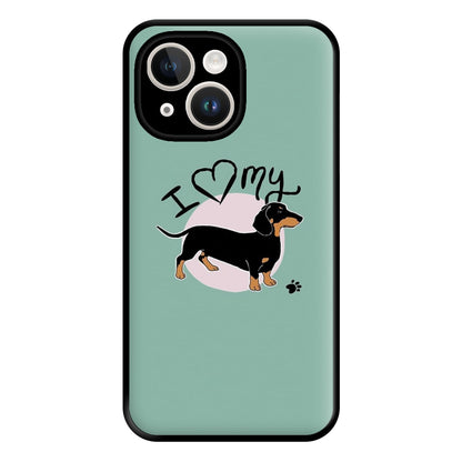 I Love My Dachshund Phone Case for iPhone 14 Plus