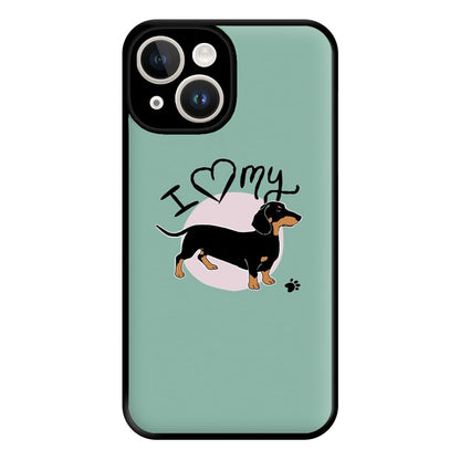 I Love My Dachshund Phone Case for iPhone 14