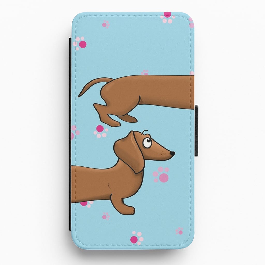 Dachshund 360 Flip Wallet Phone Case