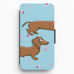 Dachshund 360 Flip Wallet Phone Case
