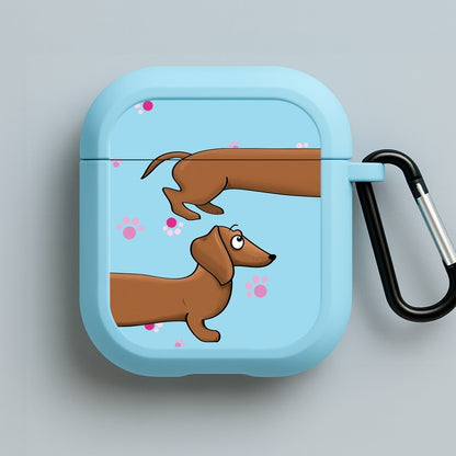 Dachshund 360 Blue AirPods Case