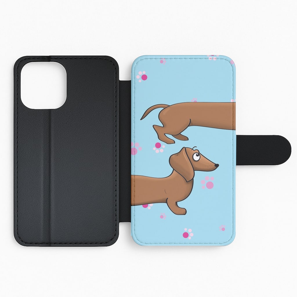 Dachshund 360 Flip Wallet Phone Case