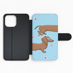 Dachshund 360 Flip Wallet Phone Case