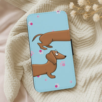 Dachshund 360 Flip Wallet Phone Case