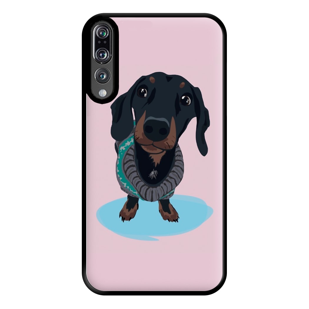 Cartoon Dachshund Phone Case for Huawei P20 Pro