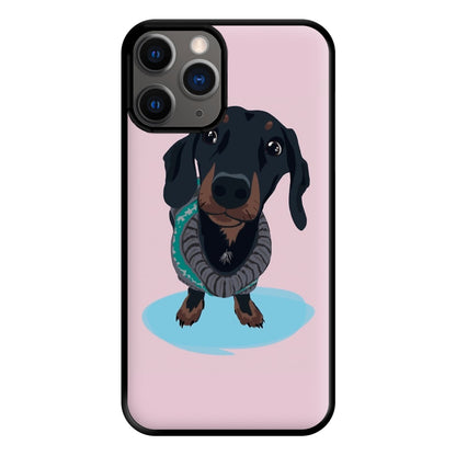 Cartoon Dachshund Phone Case for iPhone 12 Pro Max