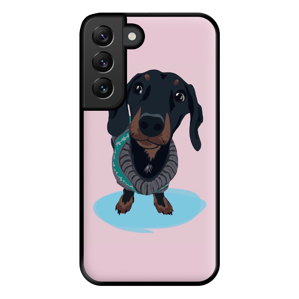 Cartoon Dachshund Phone Case for Galaxy S22 Plus