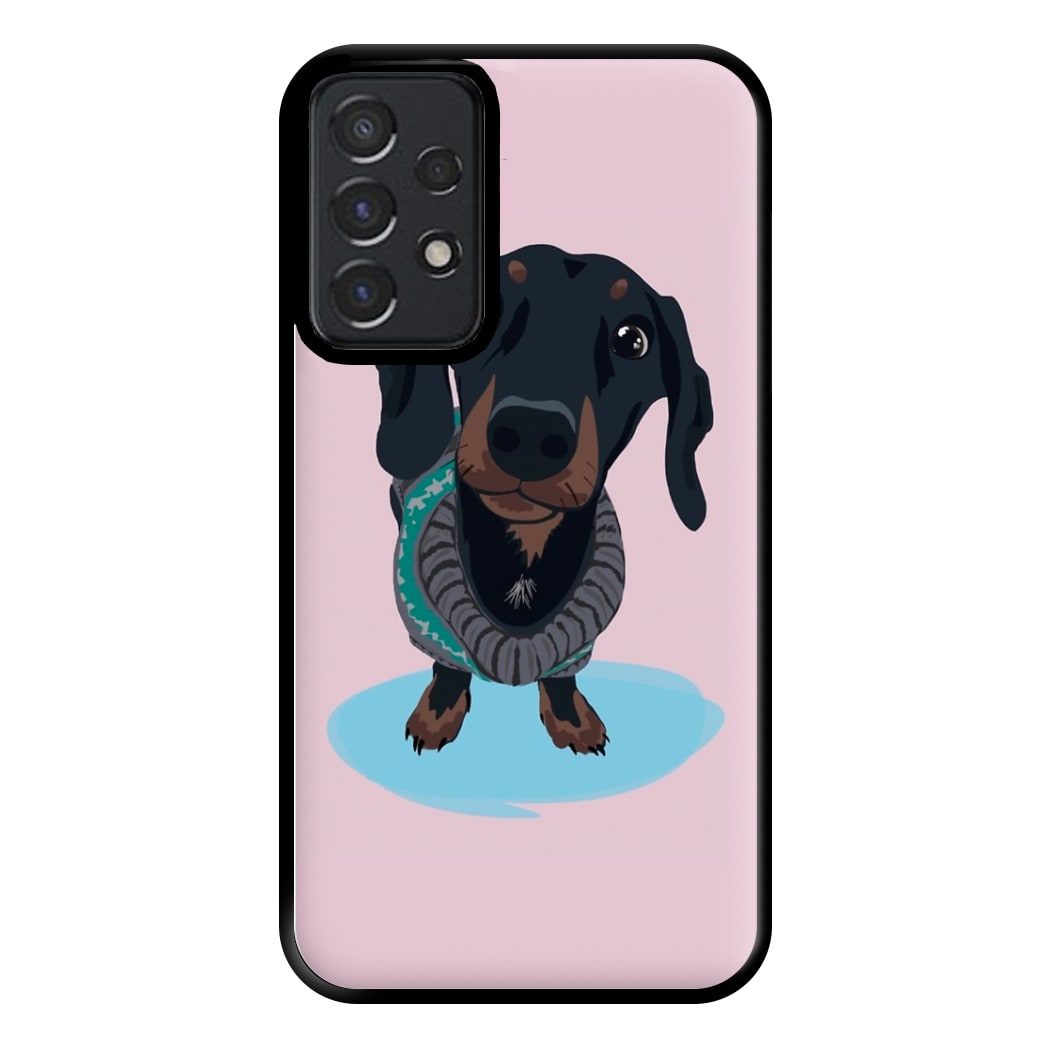 Cartoon Dachshund Phone Case for Galaxy A52 / A52s