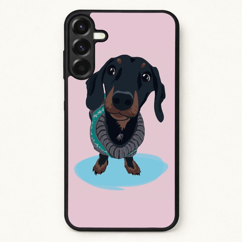Cartoon Dachshund Phone Case for Galaxy A17