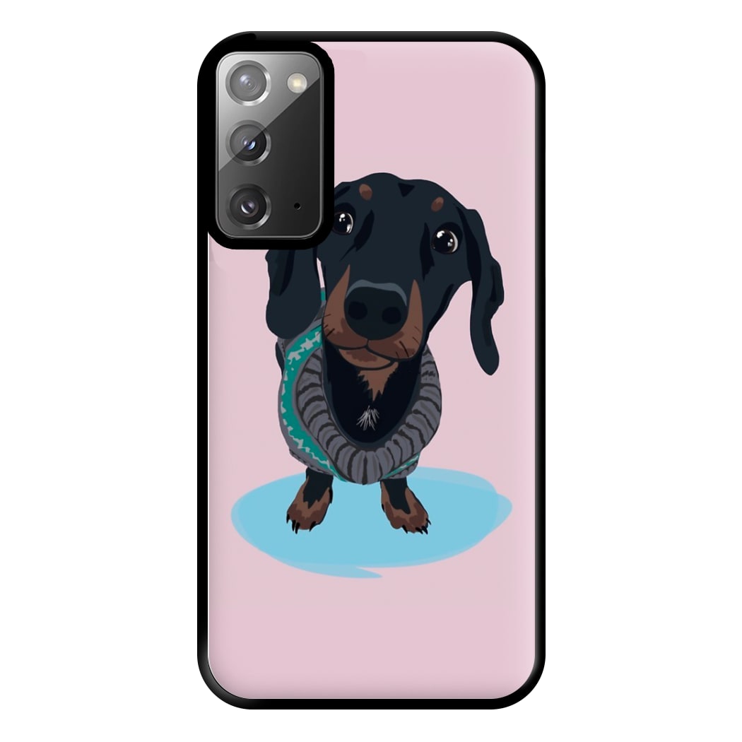 Cartoon Dachshund Phone Case for Galaxy Note 20 Ultra