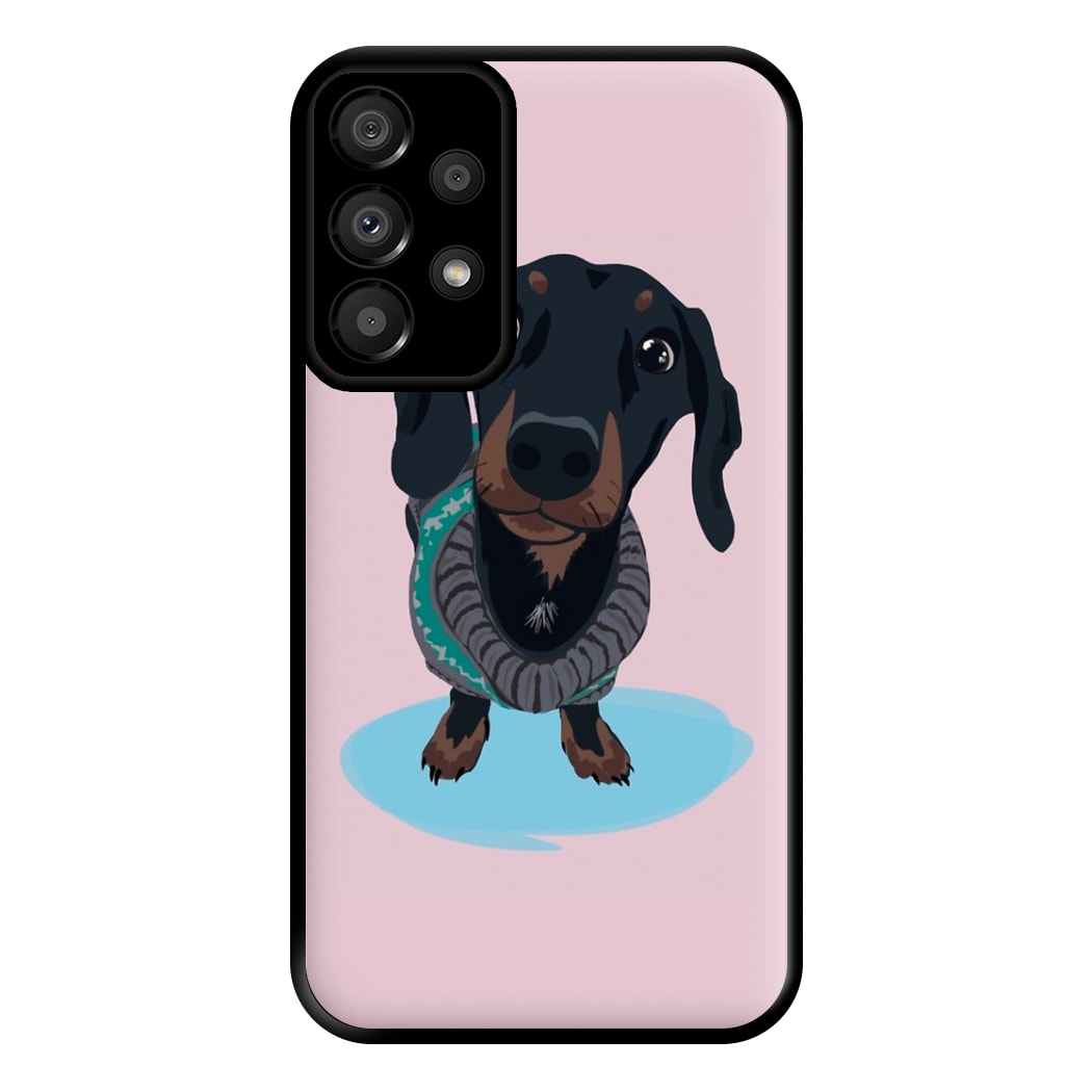 Cartoon Dachshund Phone Case for Galaxy A33