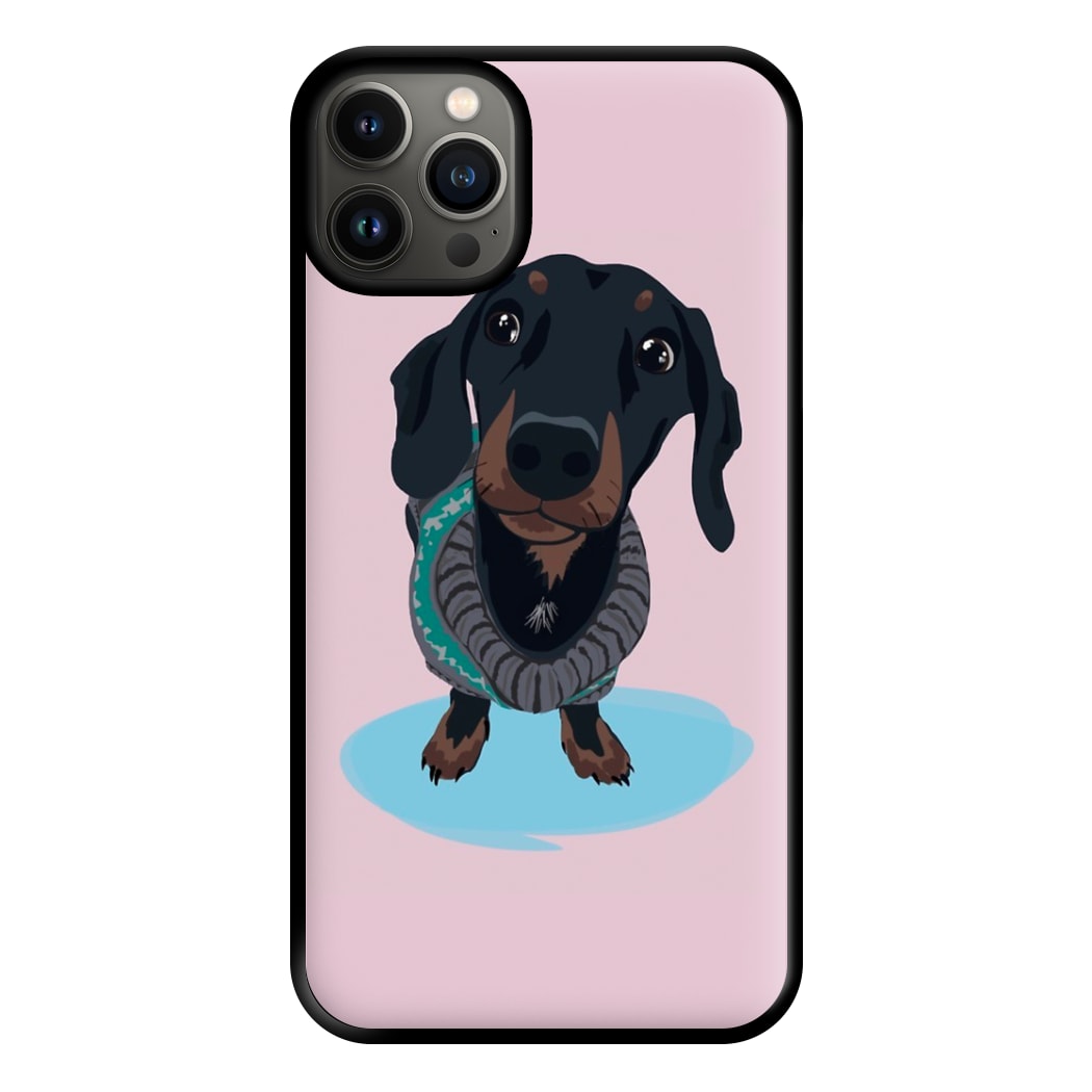 Cartoon Dachshund Phone Case for iPhone 13