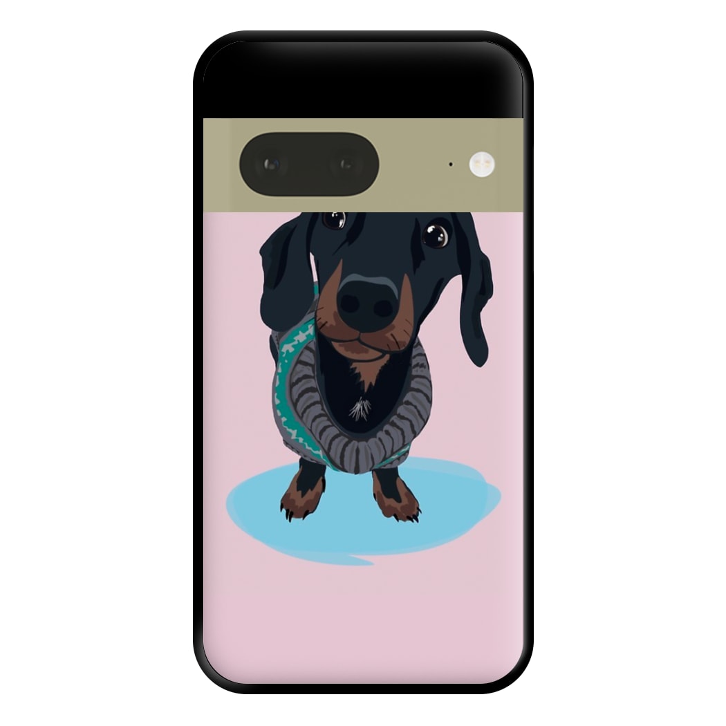 Cartoon Dachshund Phone Case for Google Pixel 7a