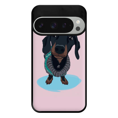 Cartoon Dachshund Phone Case for Google Pixel 9 Pro XL