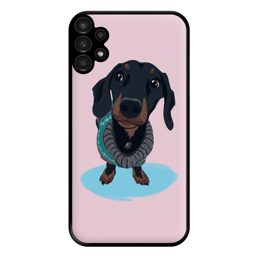 Cartoon Dachshund Phone Case for Galaxy A13