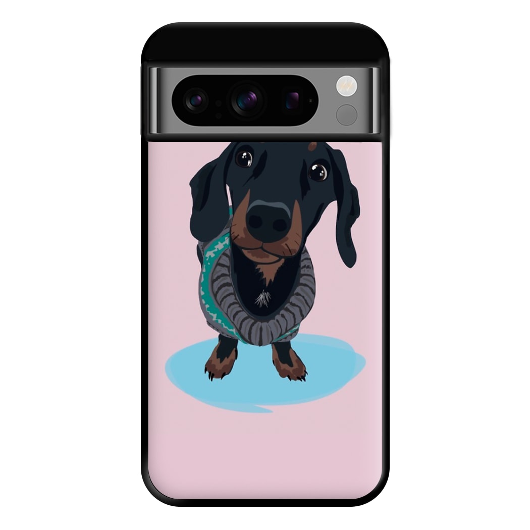 Cartoon Dachshund Phone Case for Google Pixel 8 Pro