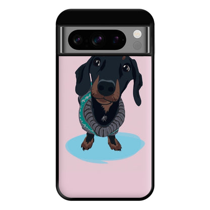 Cartoon Dachshund Phone Case for Google Pixel 8 Pro