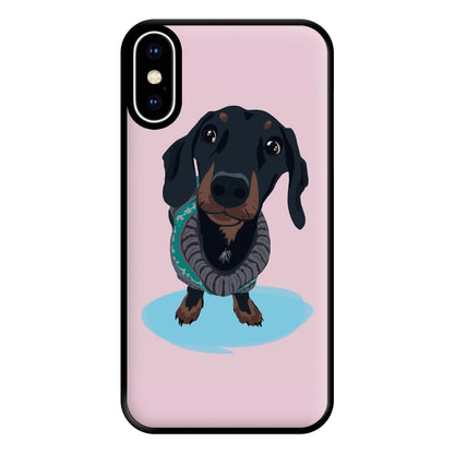 Cartoon Dachshund Phone Case for iPhone XS Max