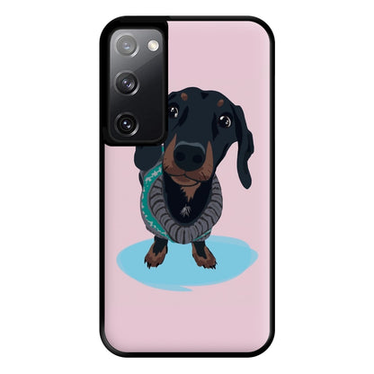 Cartoon Dachshund Phone Case for Galaxy S20